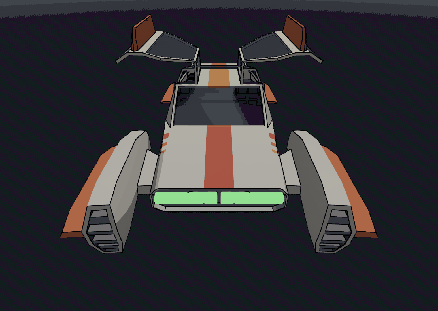 Landing craft animation for upcoming sci-fi game spinning