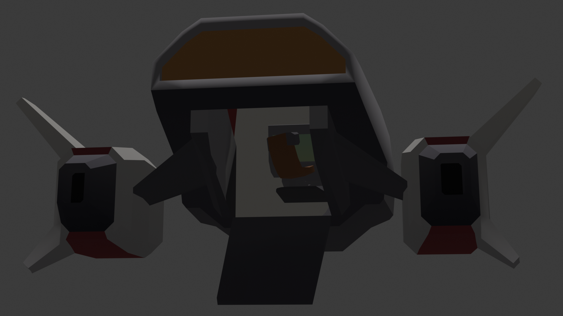 Front view of a ship concept