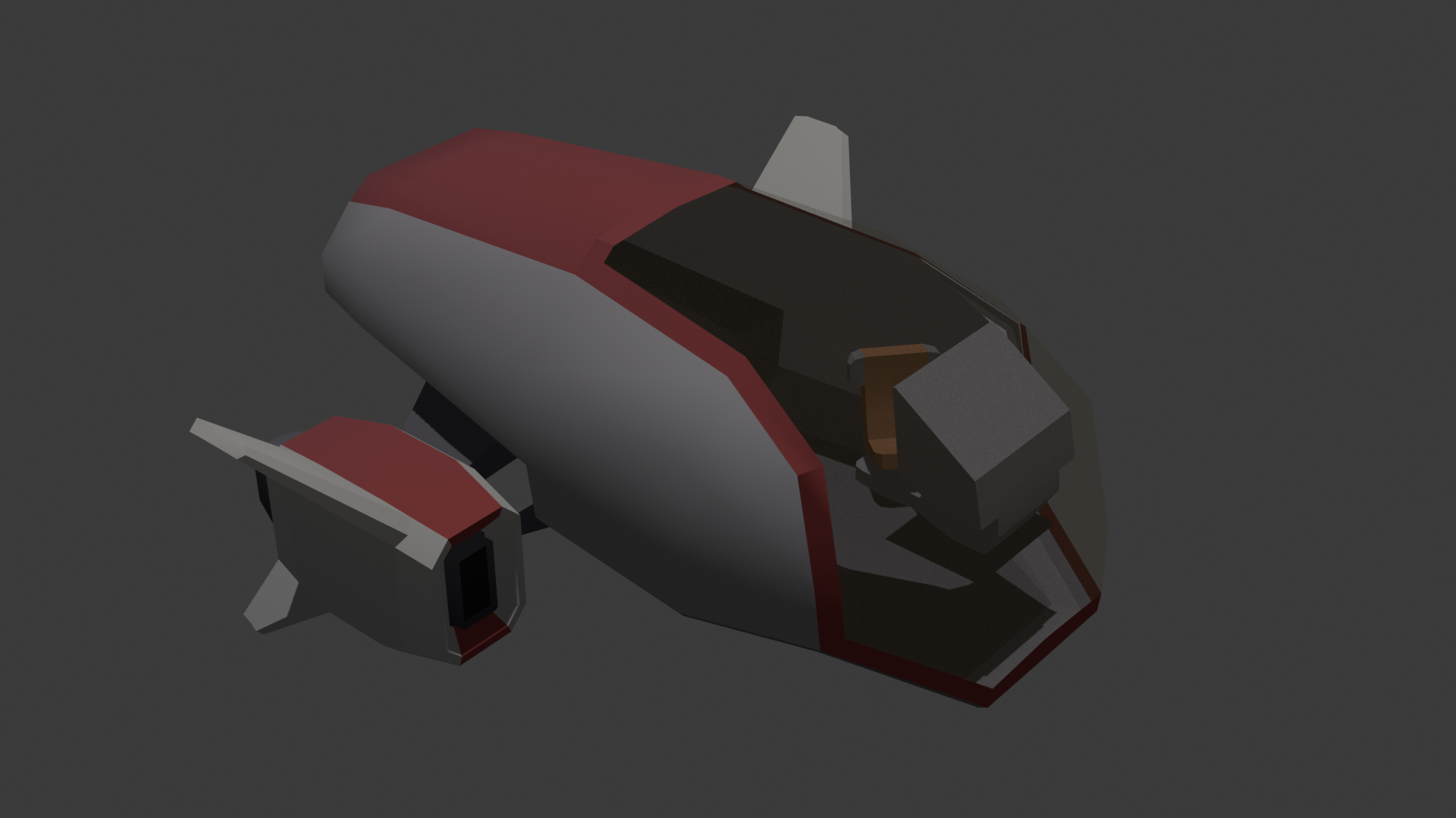 Front view of a ship concept